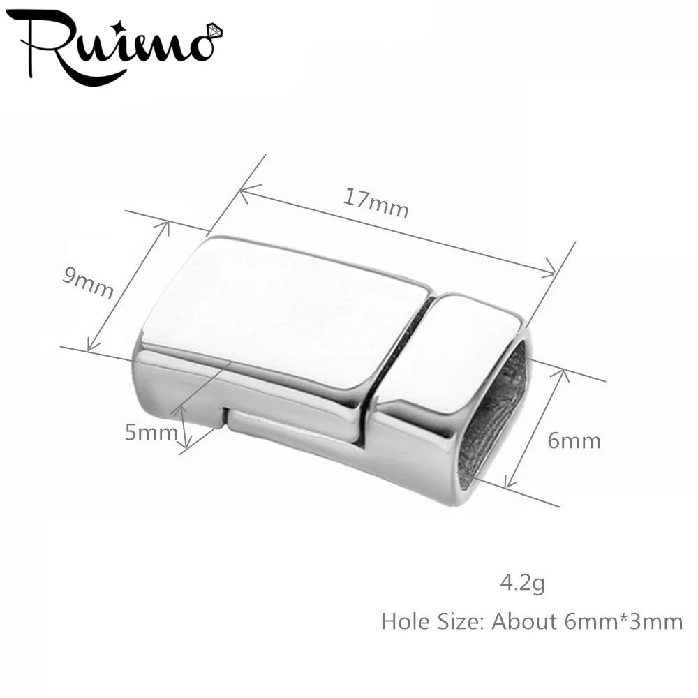 RUIMO отверстие Размеры 6*3 мм 316L нержавеющая сталь магнитные застежки без каблука