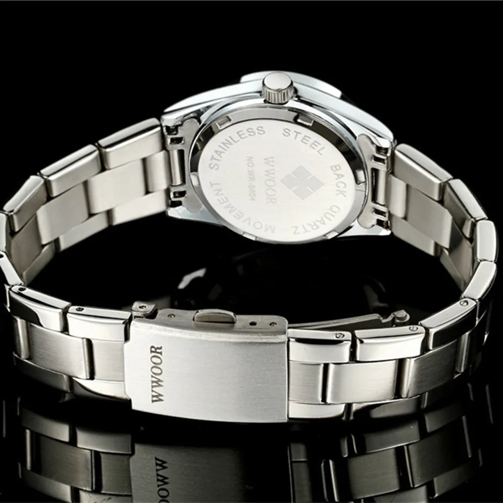 Роскошные Брендовые Часы WWOOR женские модельные кварцевые часы Полностью