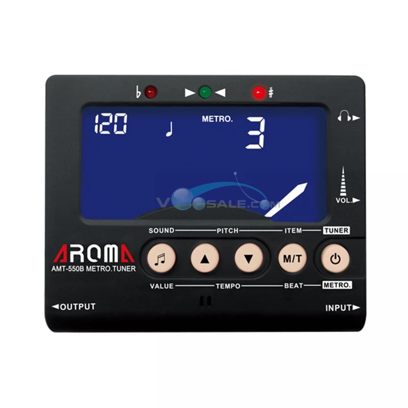 AMT-550B Aroma Metro-tuner Metronome Tuner and Tone Generator 3 in 1 AMT550B Loud Sound Guitar Accessories | Спорт и развлечения