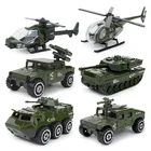 Набор игрушечных автомобилей 1: 87 мини пожарная Военная специальная модель детские карманные игрушки поставляется с 6 видов стилей смешанными DIY 3D моделями строительные игрушки для мальчиков