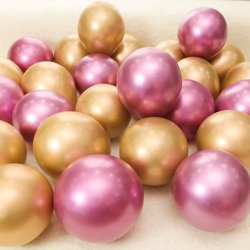 

20 50 100pcs 12' Glossy Metal Pearl Latex Balloons Thick Chrome Metallic Colors Inflatable Air Balls Globos Birthday Party Decor