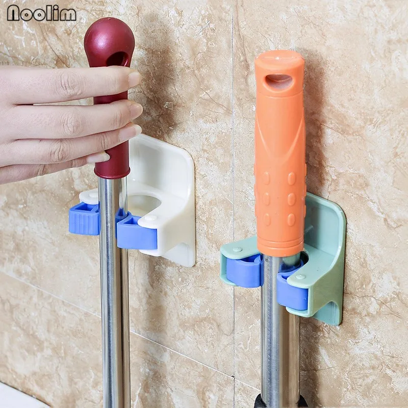 Зажим для швабры пластиковый 2 шт./лот|storage hooks|kitchen storagebathroom storage holder |