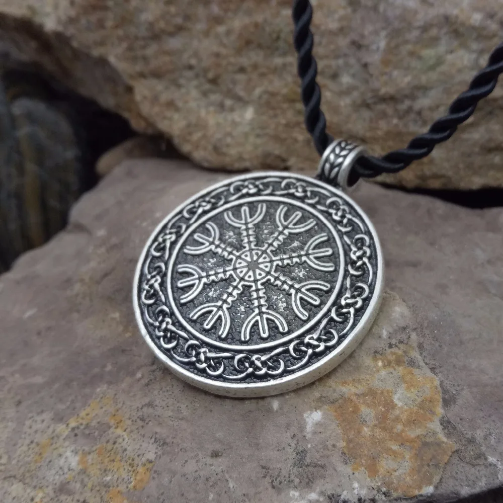 Шлем awe подвеска с символикой викингов Драгоценности aegishjalmur SanLan|helm of awe|viking jewelrynorse