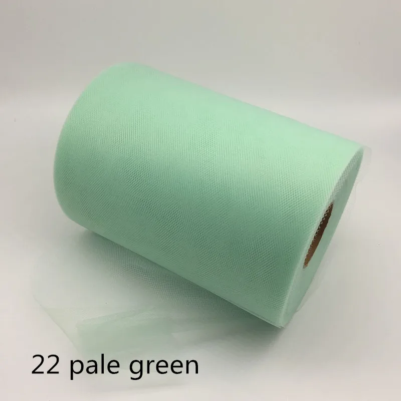 Pale green WEIGAO/украшение на день рождения, 100 ярдов, фатиновая рулонная ткань, вечерние фатиновые юбки-пачки, принадлежности для самостоятельного изготовления помпонов, украшение стола - Цвет: Pale green