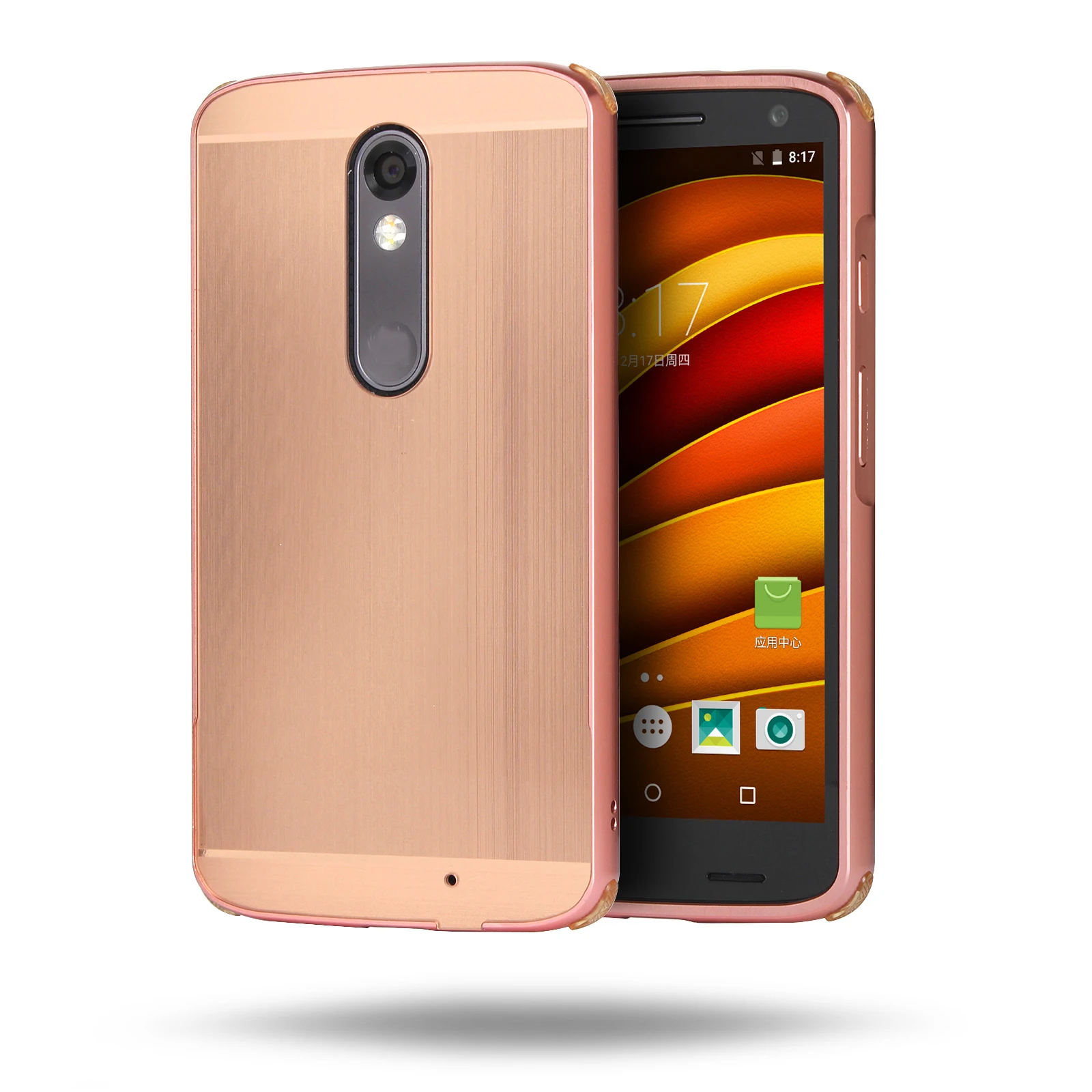 Матовый металлический зеркальный корпус для Motorola Moto X Force M Z Play покрытие алюминия