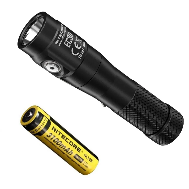 Новый светодиодный фонарик NITECORE EC30 1800 люмен CREE XHP35 фонарь онарик с батареей 18650