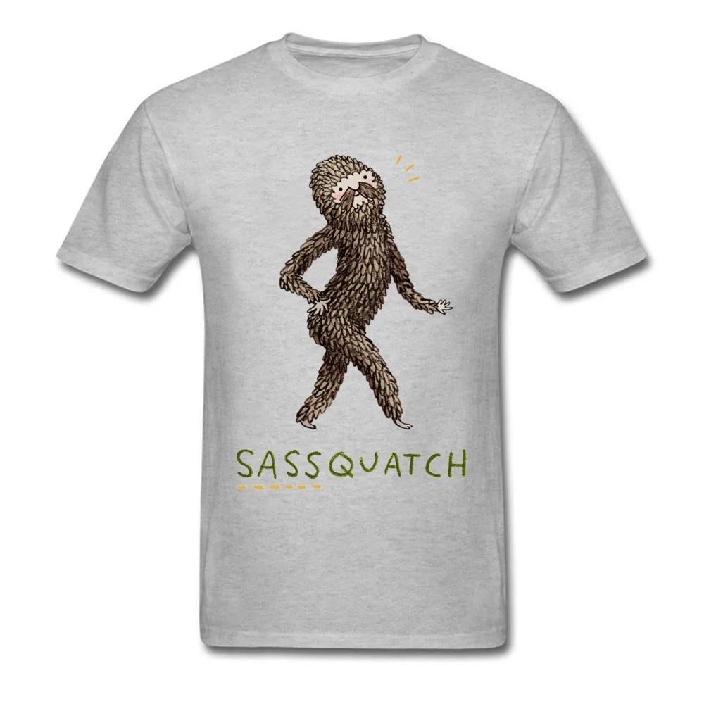Sassquatch футболка Sasquatch Футболка мужская черная Забавный принт с героями
