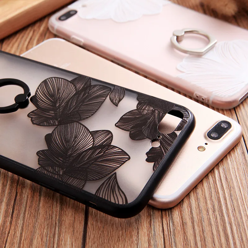 Люкс Ретро Цветок Case Для Коке iphone 7 For 6 s плюс splus Кружева Металлическое Кольцо