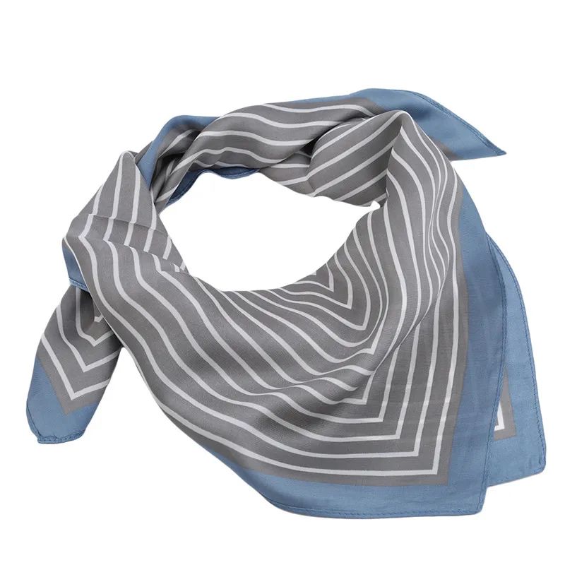 Женские полосатые банданы многофункциональный тканевый шарф атласные маленькие