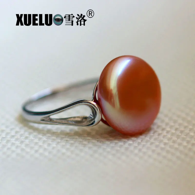 Женское уникальное кольцо XUELUO из серебра 925 пробы с натуральным розовым и