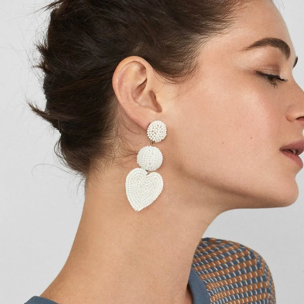 Серьги с бахромой в этническом стиле Girlgo Boho, большие кисточки,, ручная работа, большие бусины, массивные серьги, вечерние Висячие висячие серьги, подарок