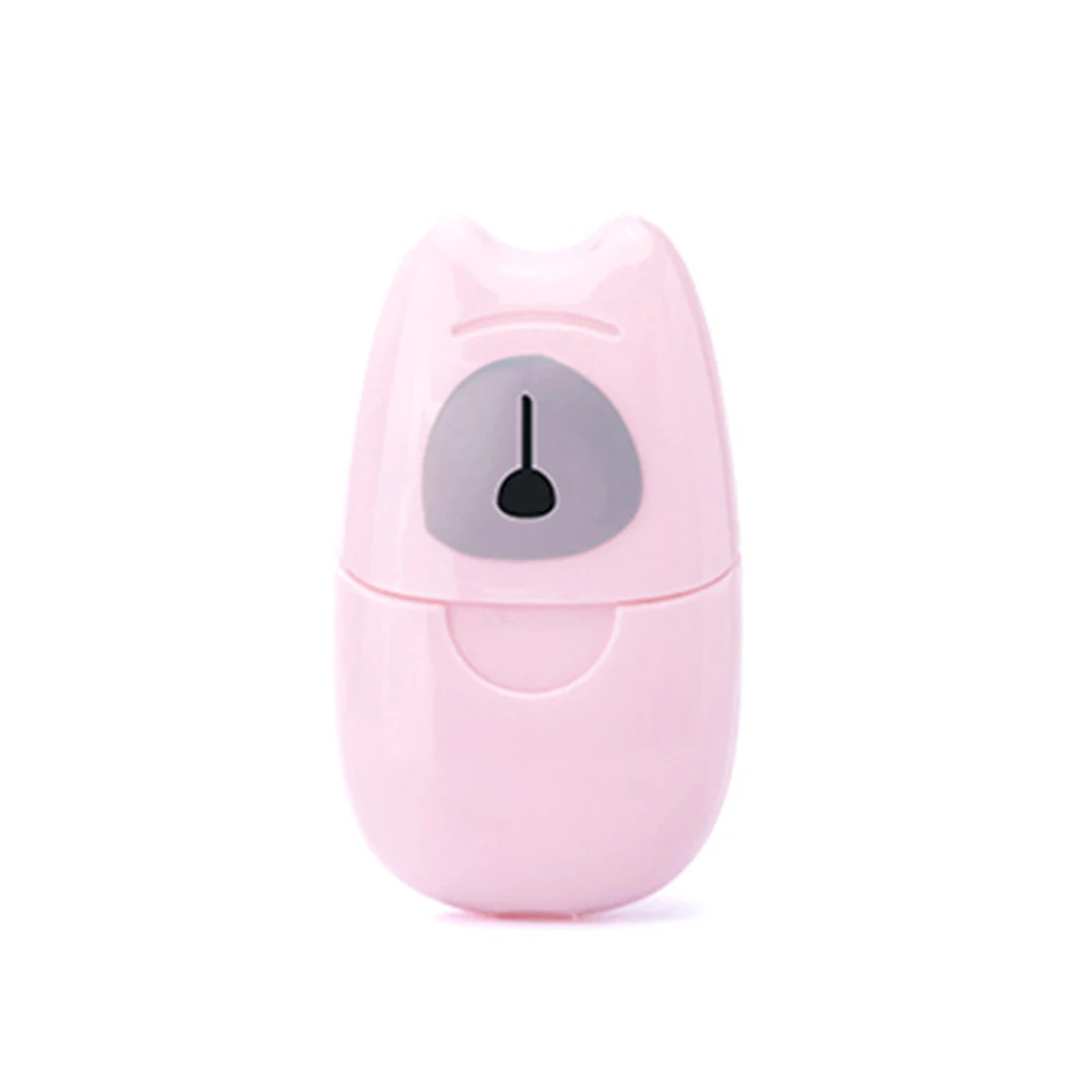 pink 50 шт./кор. путешествия Портативный одноразовое мыло Бумага для упаковки крема для рук моющая Чистящая Ароматические нарезать пенясь мини мыло Бумага с коробкой на открытом воздухе - Цвет: pink