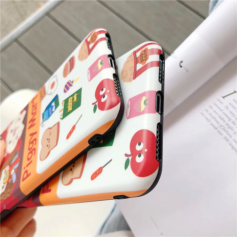 interesting Cartoon girls pig bazaar Phone Case for iphone X Xs Max XR 6 6S 8 7 Plus Soft Silicone Back Cover Coque Capa |