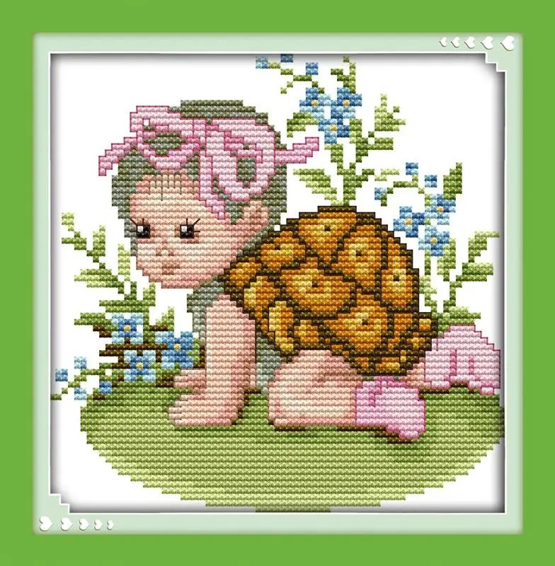 Новое поступление Сделай Сам Рукоделие детская черепаха DMC подсчитанные вручную