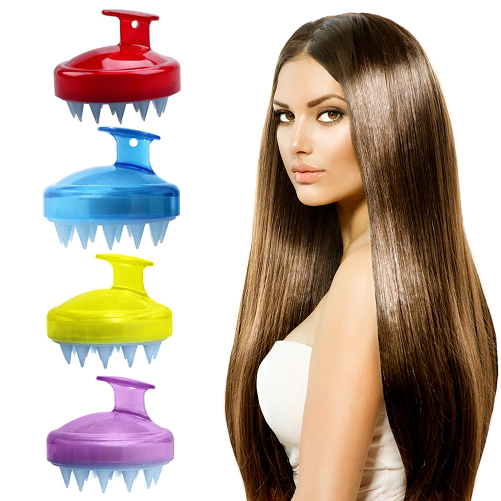 

1 PCS Spa Slimming Massage Brush Silicone Head Body Shampoo Scalp Massage Brush Comb Hair Washing Comb Shower Bath Brush Props