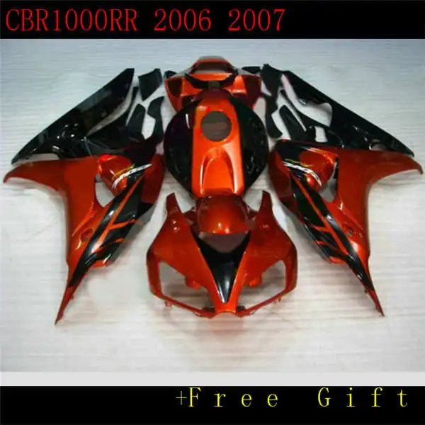 

Nn-Orange Gloss Black Fairings For CBR1000RR 06 07 2006 2007 ABS Plastics Motorcycle Fairing Kit Bodywork Sportbike Cowling