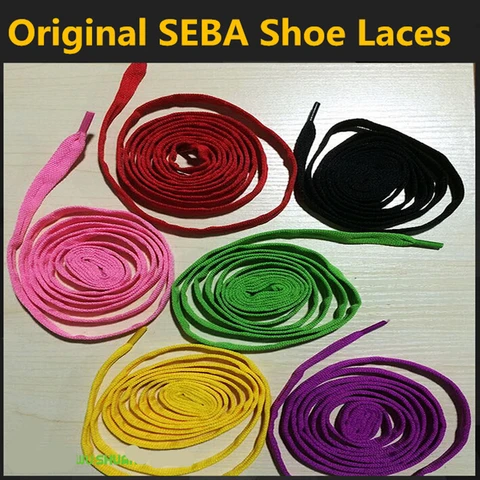 Шнурки для обуви SEBA, длина 1,8 м, красные, желтые, розовые, черные, зеленые, фиолетовые, 1 пара