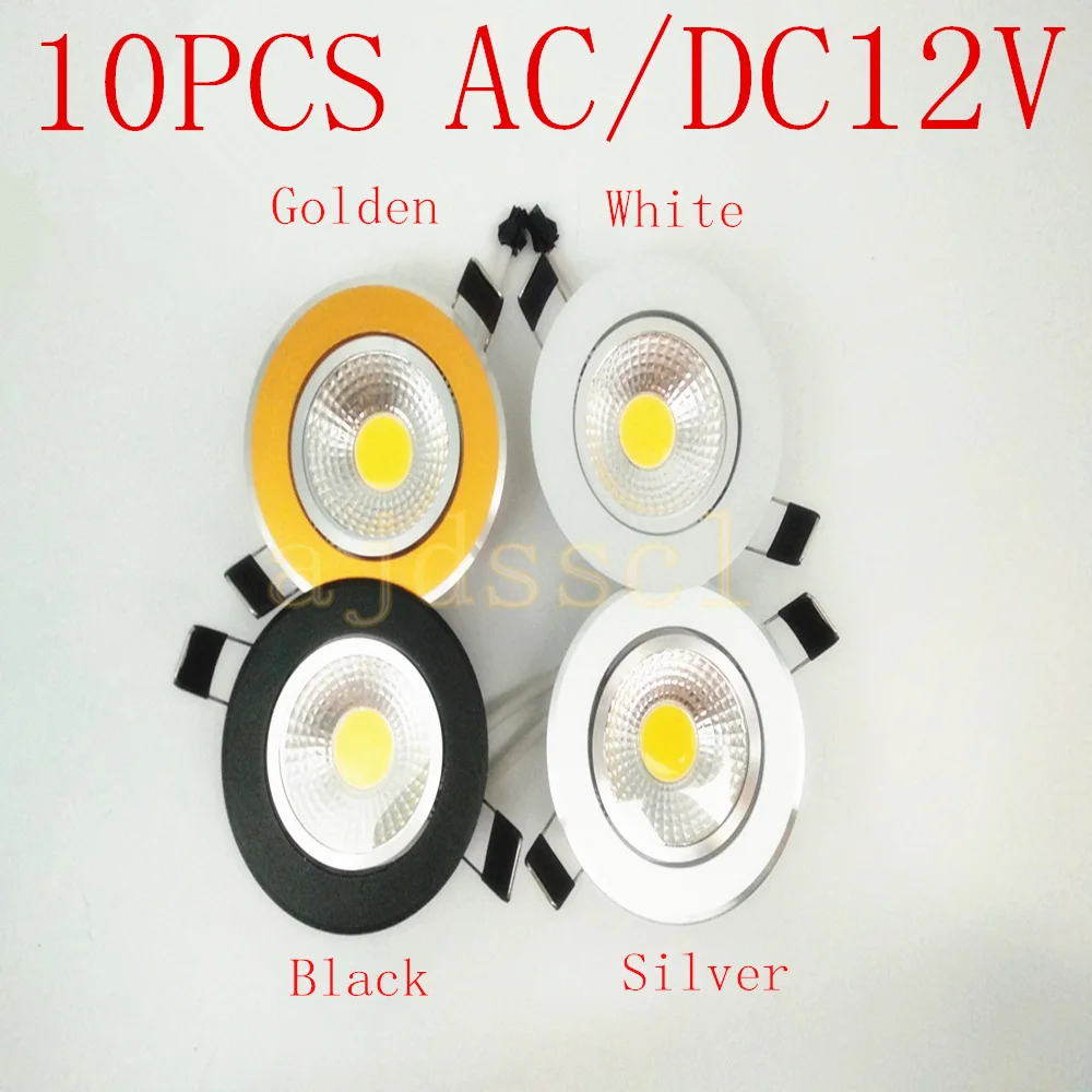 10 шт. сверхъяркий приглушаемый светодиодный светильник COB AC/AC12V потолочный
