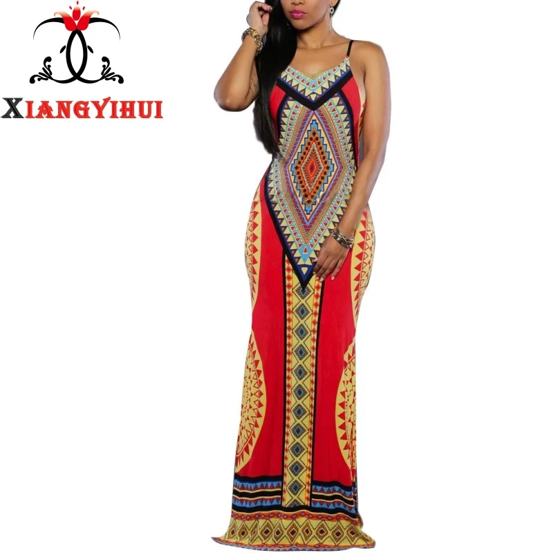 Женские Летние Макси Платья 2016 Bodycon Бальные Плюс Размер Vestidos Сексуальная Сарафан