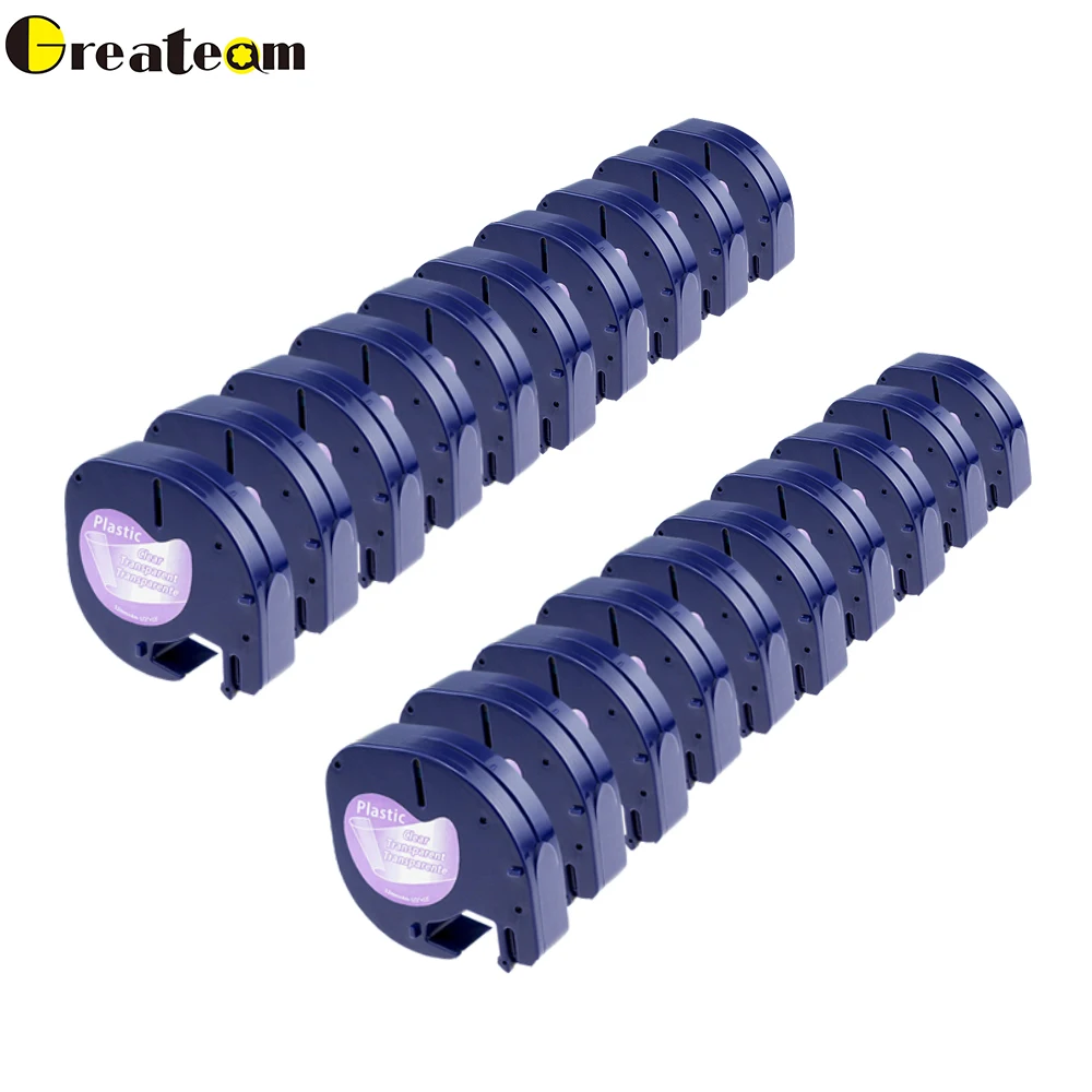 Greateam 20 pcs 12267 91200 91201 92102 91203 91204 91205 Compatible DYMO LetraTag Label Tape for Printer | Компьютеры и офис