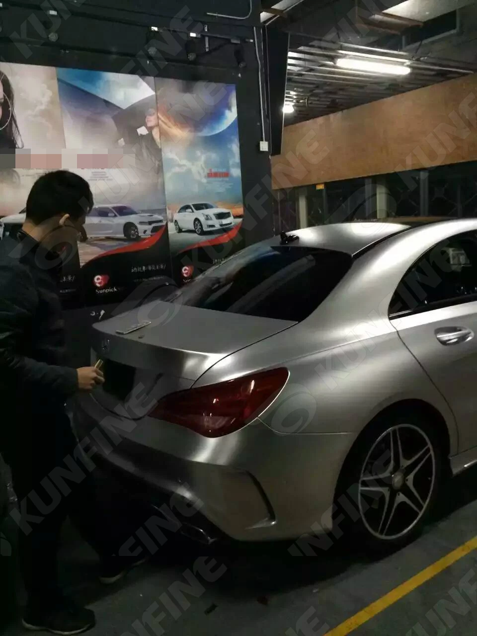 Автомобильный Стайлинг обертывание матовая ледяная Серебряная Автомобильная