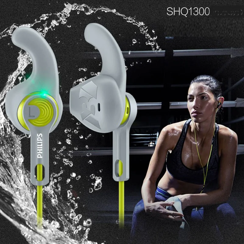 Спортивные Наушники Philips SHQ1300 с разъемом L типа 3 5 мм шумоподавляющие наушники