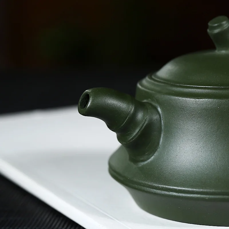 Чайник и чайник Teaware Ore Mine чистый ручной работы знаменитый семейный зеленый диагональный бамбуковый горшок завод прямые продажи