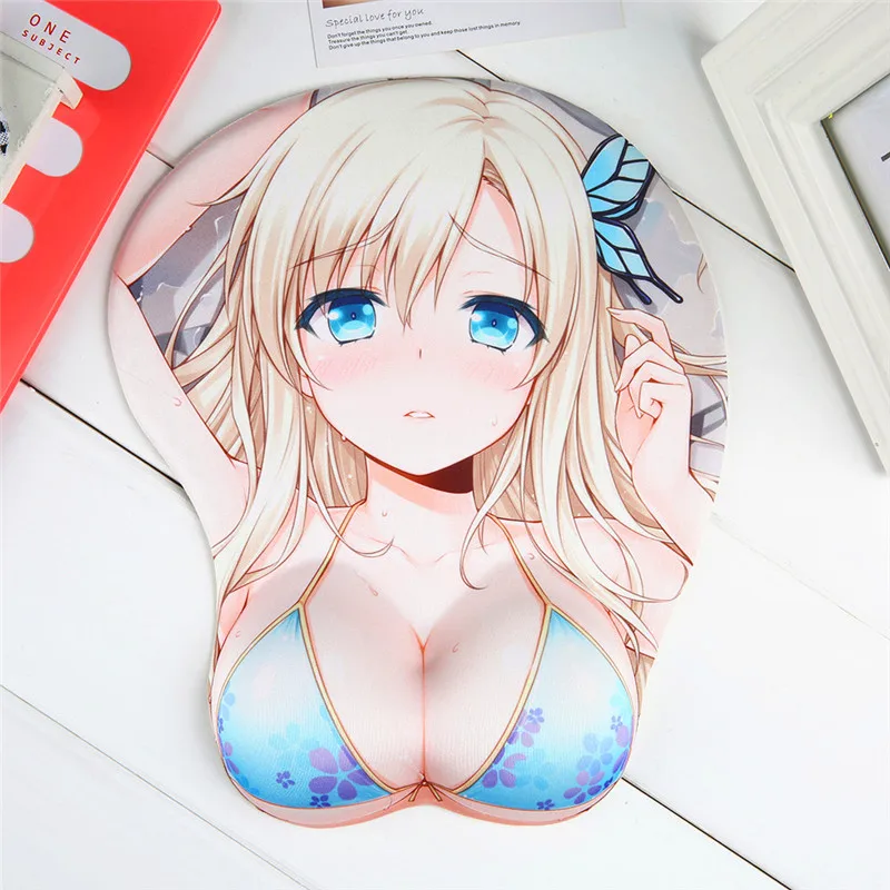 SIANCS силиконовый 3D коврик для мыши, мультяшный коврик для запястья, сексуальный коврик для мыши, противостоящий груди, коврик для мыши, Япония, Корея, аниме, коврик для мыши