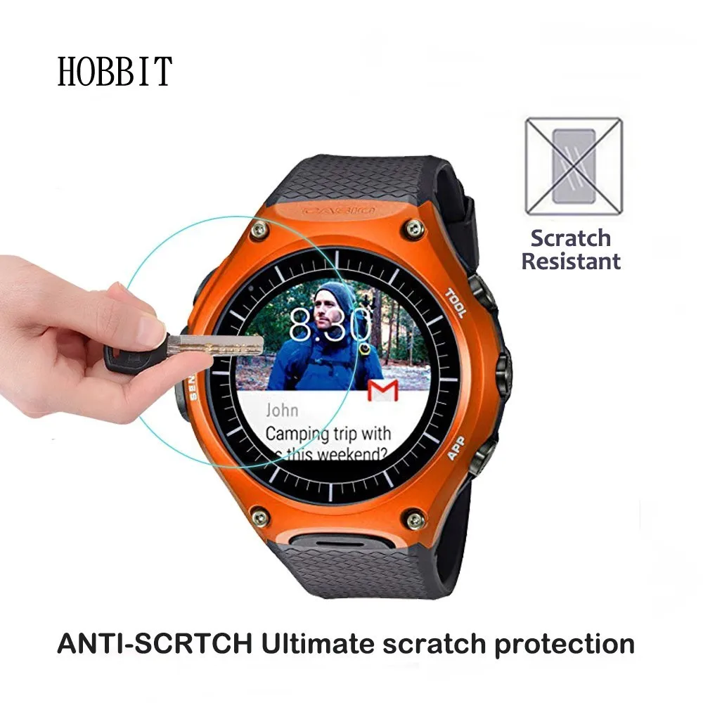 2 упаковки 0,3 мм 2.5D прозрачное закаленное стекло протектор экрана для Casio WSD-F10/WSD-F20/PRW-7000 Smartwatch Защитная пленка для экрана