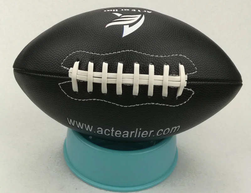 Для регби спортивных официальных размеров 6 черный цвет американский футбол мяч