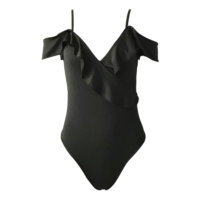 

Женский однотонный монокини с глубоким V-образным вырезом и открытой спиной, Быстросохнущий дышащий купальник для лета BMF88