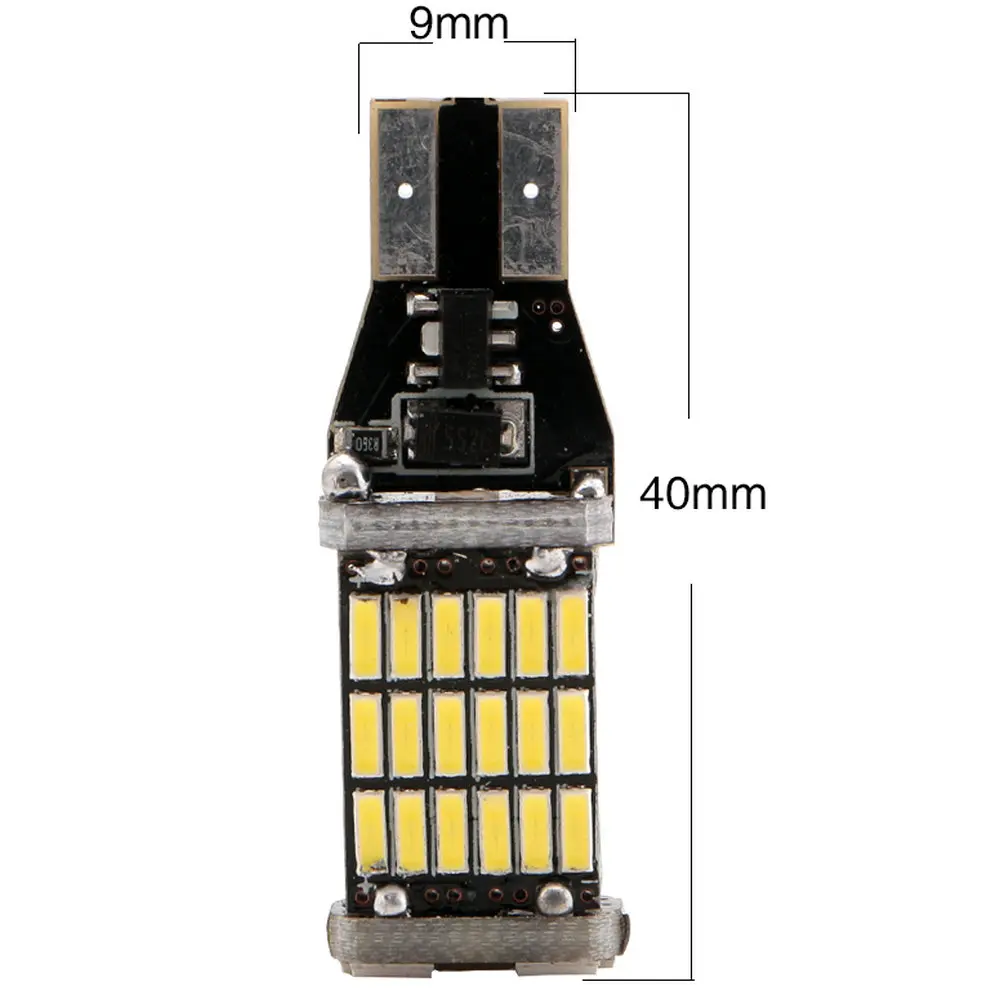 1Pcs Auto T10 T15 4014 45 SMD White W5W 12V Canbus Car side wedge LED Error Free Tail Parking Reverse Backup Marker Lamp Bulb. | Автомобили