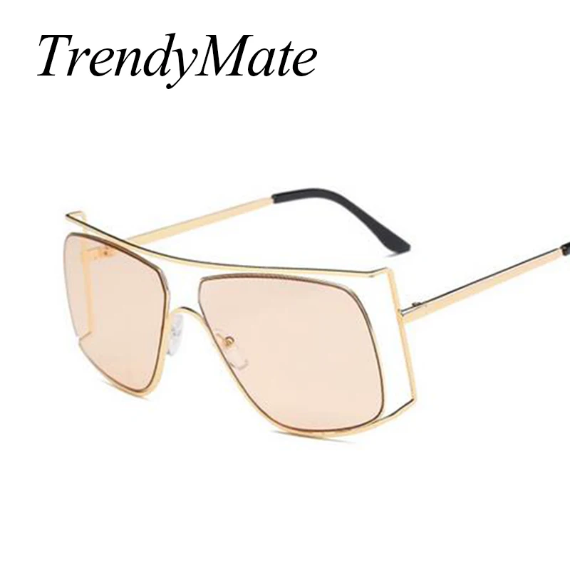 Женские винтажные солнцезащитные очки унисекс прозрачные линзы с