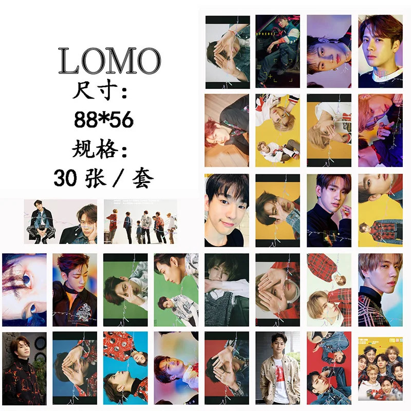 30 шт./компл. KPOP GOT7 глаза на вас Ablum фоторамка карты ЛОМО карта изображение Почтовые открытки декоративные канцелярские изделия вентиляторы принадлежности подарок