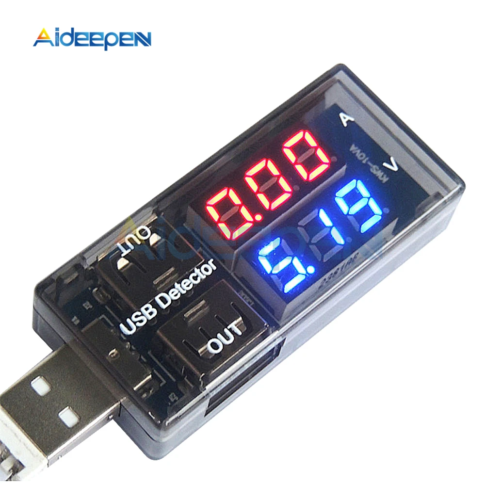 

10pcs/Lot USB Voltmeter Ammeter Current Voltage Tester LCD Digital Display Power Battery Capacity Tester Measurement USB Charger
