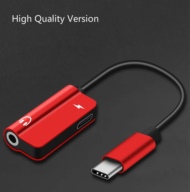 USB Type C Audio Cable Adapter Type-C to 3.5mm jack Splitter Earphone for Samsung S9 Huawei Mate20 Xiaomi |