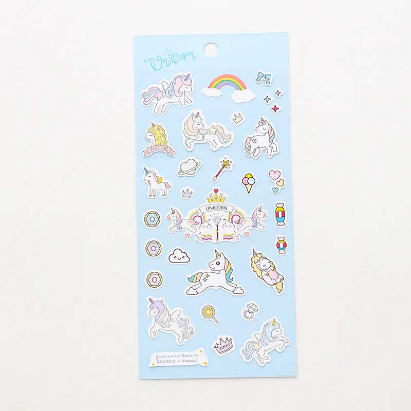 

Канцелярские наклейки XYDDJYNL, единорог, бумага