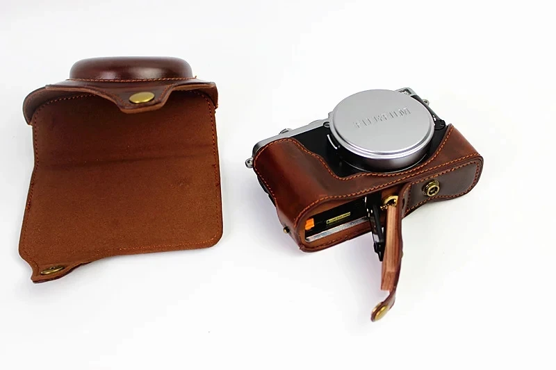 PU leather Digital camera case bag cover pouch for Fuji Fujifilm X70 Camera x70 Accessories With Battery Bottom Opening | Электроника
