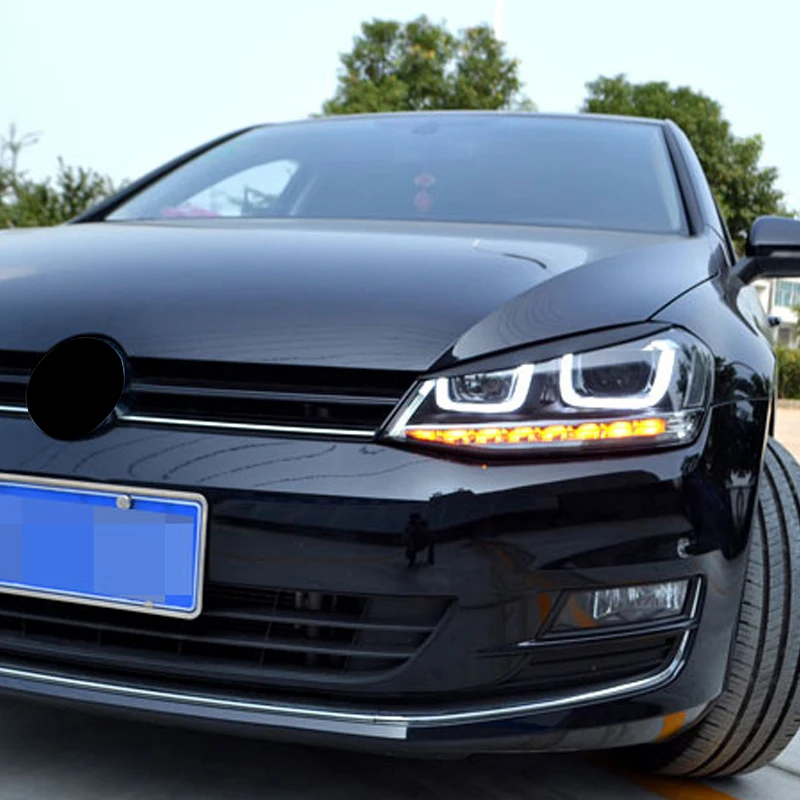 Хромированная накладка Carmonsons на фары веки для бровей Стикеры Volkswagen VW Golf 7 MK7 GTI