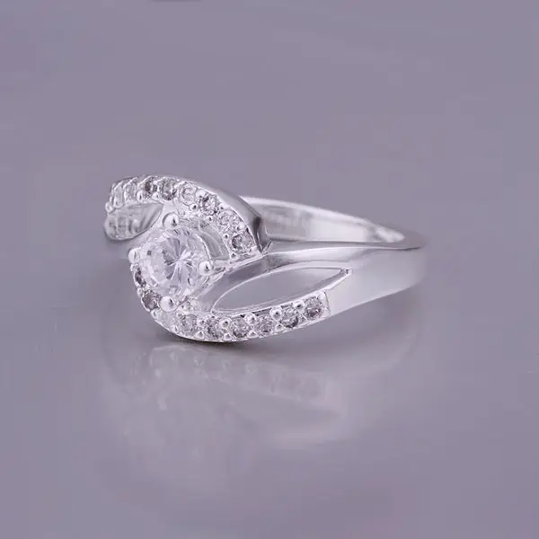 Женское и мужское кольцо с серебряным покрытием модное серебряное Ювелирное