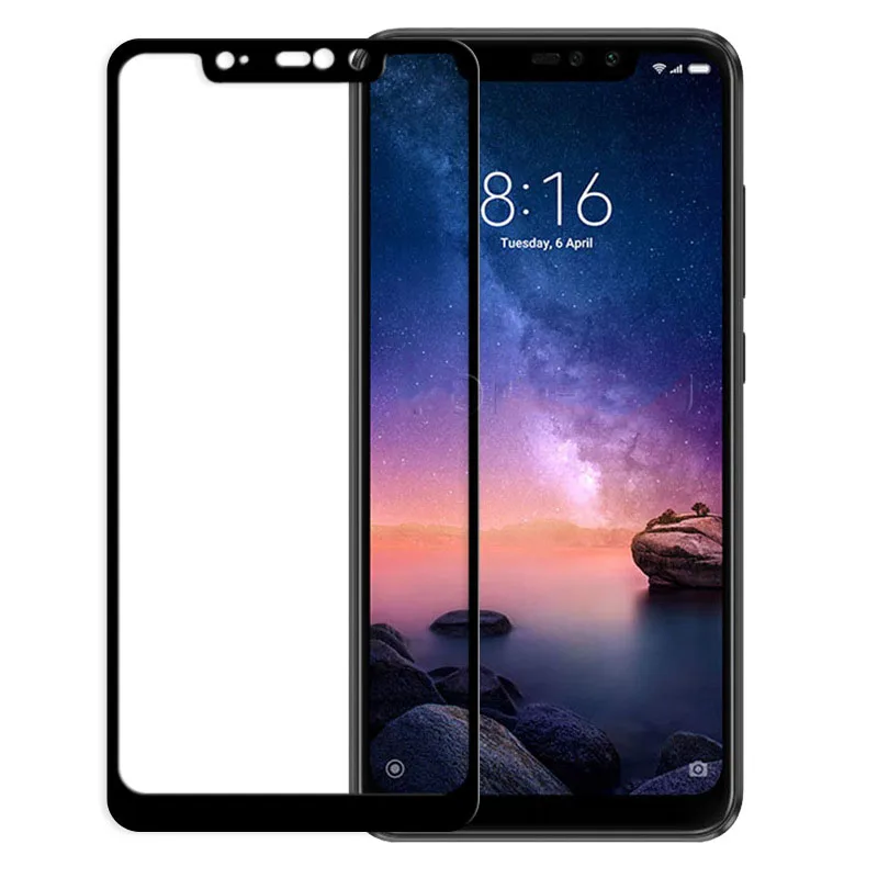 Закаленное стекло 2.5D 9H на весь экран для Xiaomi Redmi Note 6 Pro note6 6pro защитная пленка