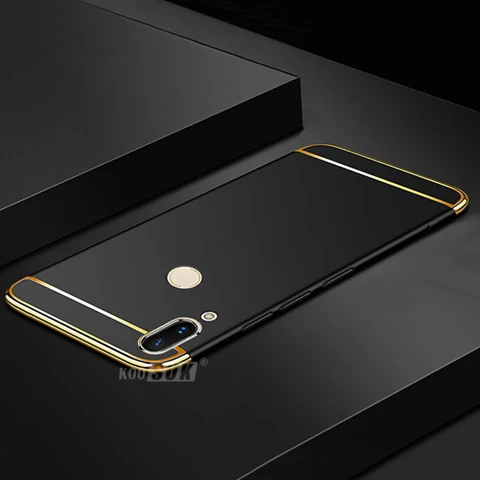3-в-1 чехол для телефона для Xiaomi Redmi Note 7 note7 PC жесткий матовый чехол-накладка для Xiaomi Redmi Примечание 7 про защитный чехол Coque - Цвет: Black