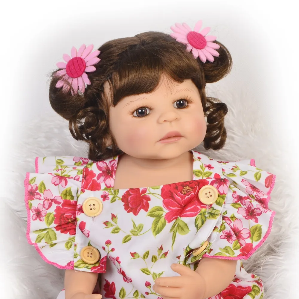 23 дюймовая кукла Bebes Reborn Girl полностью силиконовая reborn baby виниловая игрушка