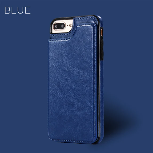 Blue Кошелек Fundas для apple iPhone 11 Pro 5 5S se 6S 8 7 plus X XR XS Max силиконовый чехол Мягкая Блокировка Чехлы кожаный чехол Mujer - Цвет: Blue