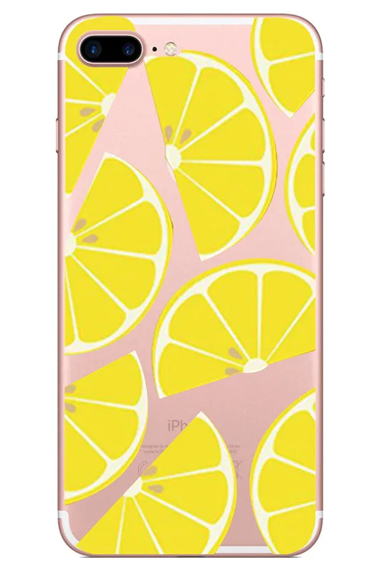 Painting Soft TPU Phone Cover for iPhone 7 Case Luxury Fruit Protective Shell 6 6S 8 Plus 5 5S SE X XR XS MAX |