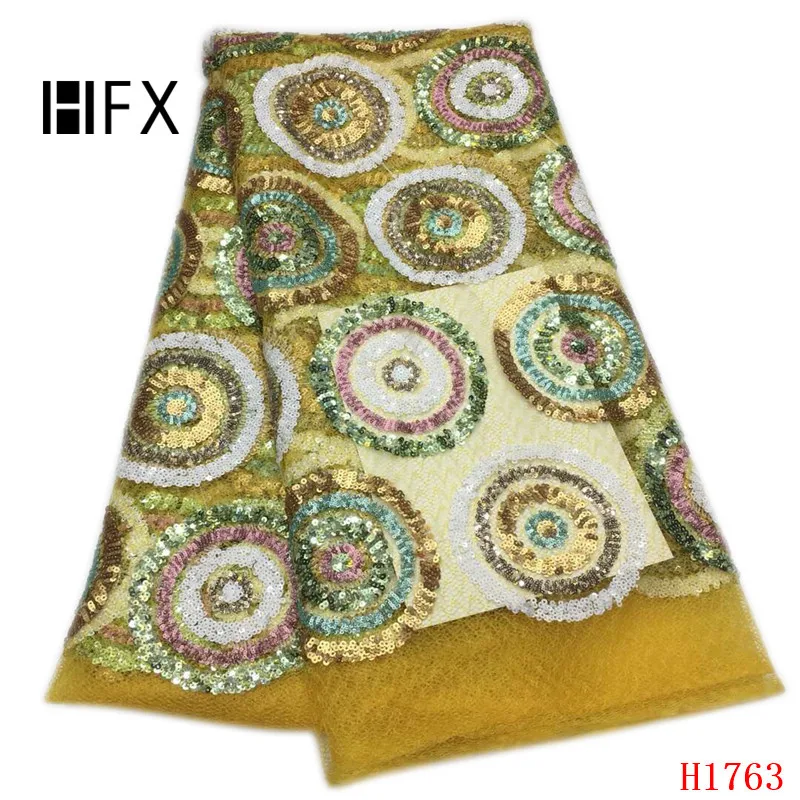 HFX последние африканские шнурки 2019 блесток вышитые нигерийская Свадебная лента