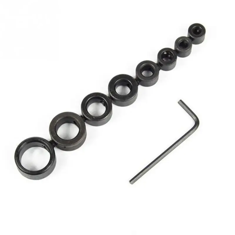 8 шт. Ferramentas Para Trabalhar Madeira Broca Bits Profundidade Parar Coleiras Anel Broca Locator Posicionador+ шестигранный ключ