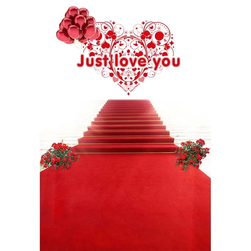 Просто Любовь красные воздушные шары для свадьбы тканевый фон фото фотографии