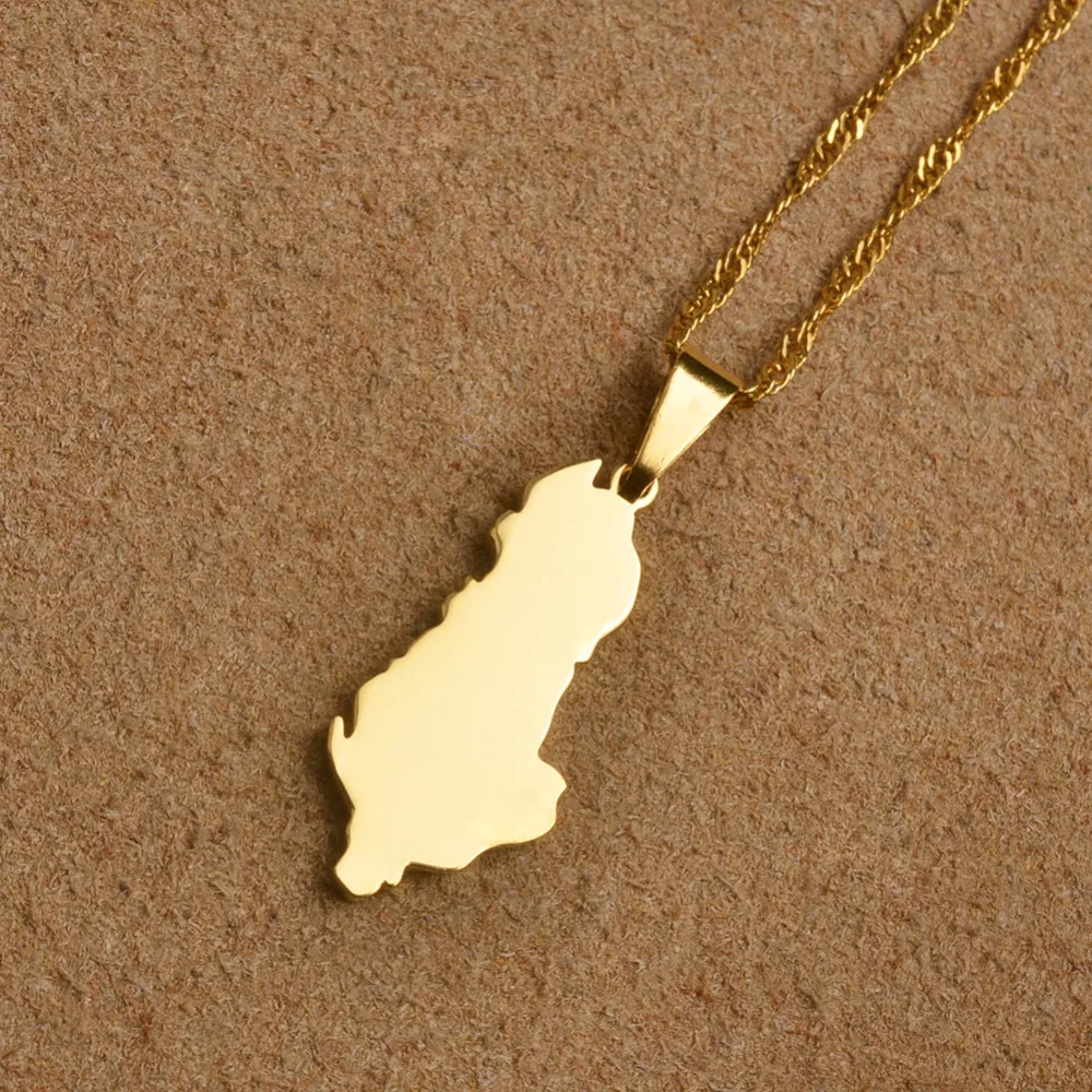 Gold Color Albania Map Charm Shqiperise Pendants Necklaces Jewelry For Women Girls #J0327 | Украшения и аксессуары