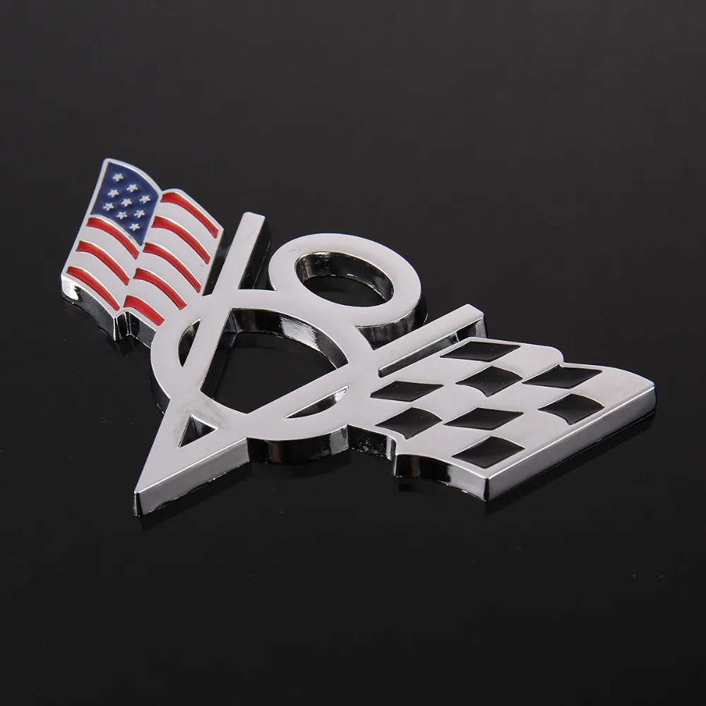 Yawlooc 3D металлический V8 с американским флагом для Moto наклейка логотипом на